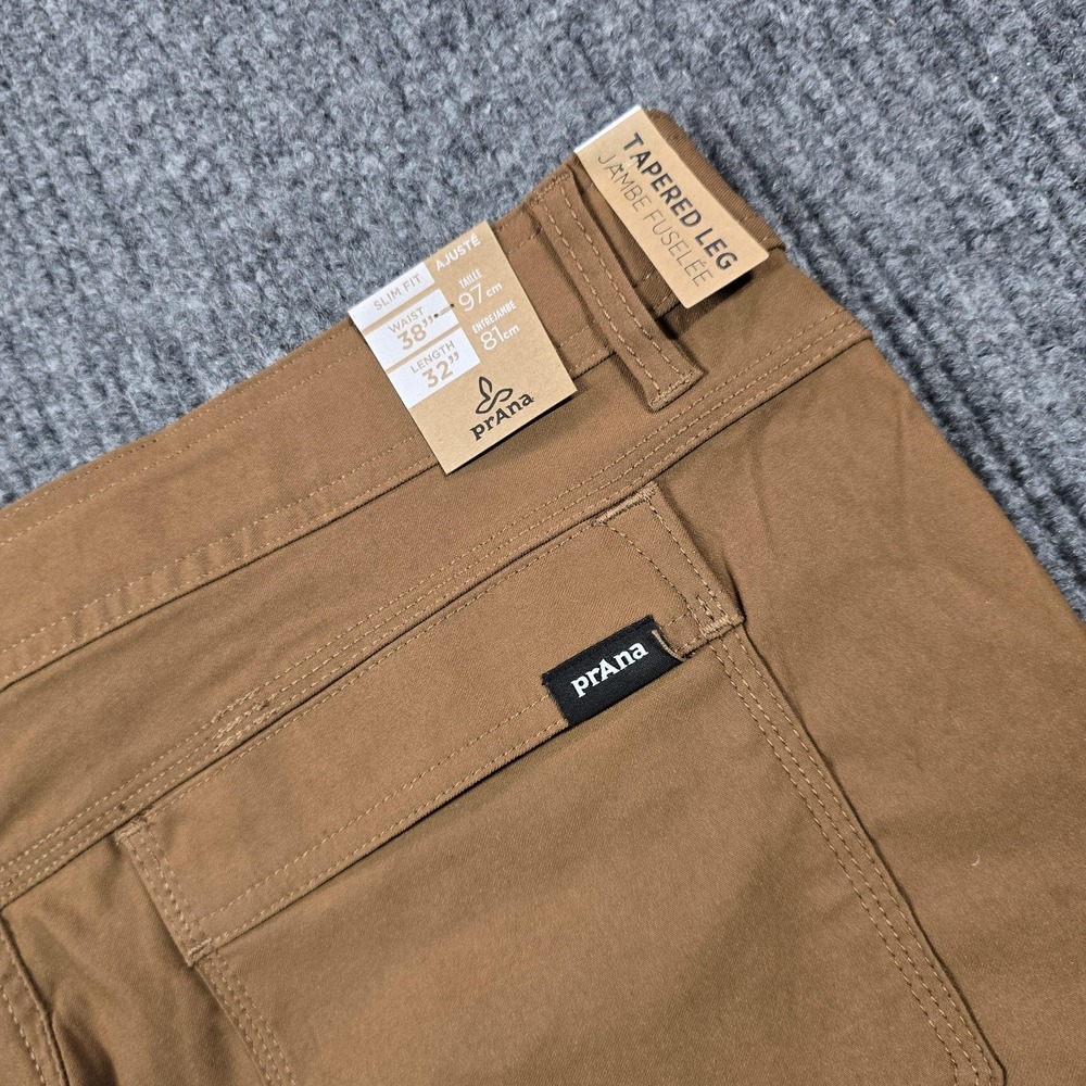 Prana Stretch Zion Slim Pant II Pants Mens 38x32 Sepia Brown Hiking Outdoor - Picture 6 of 16